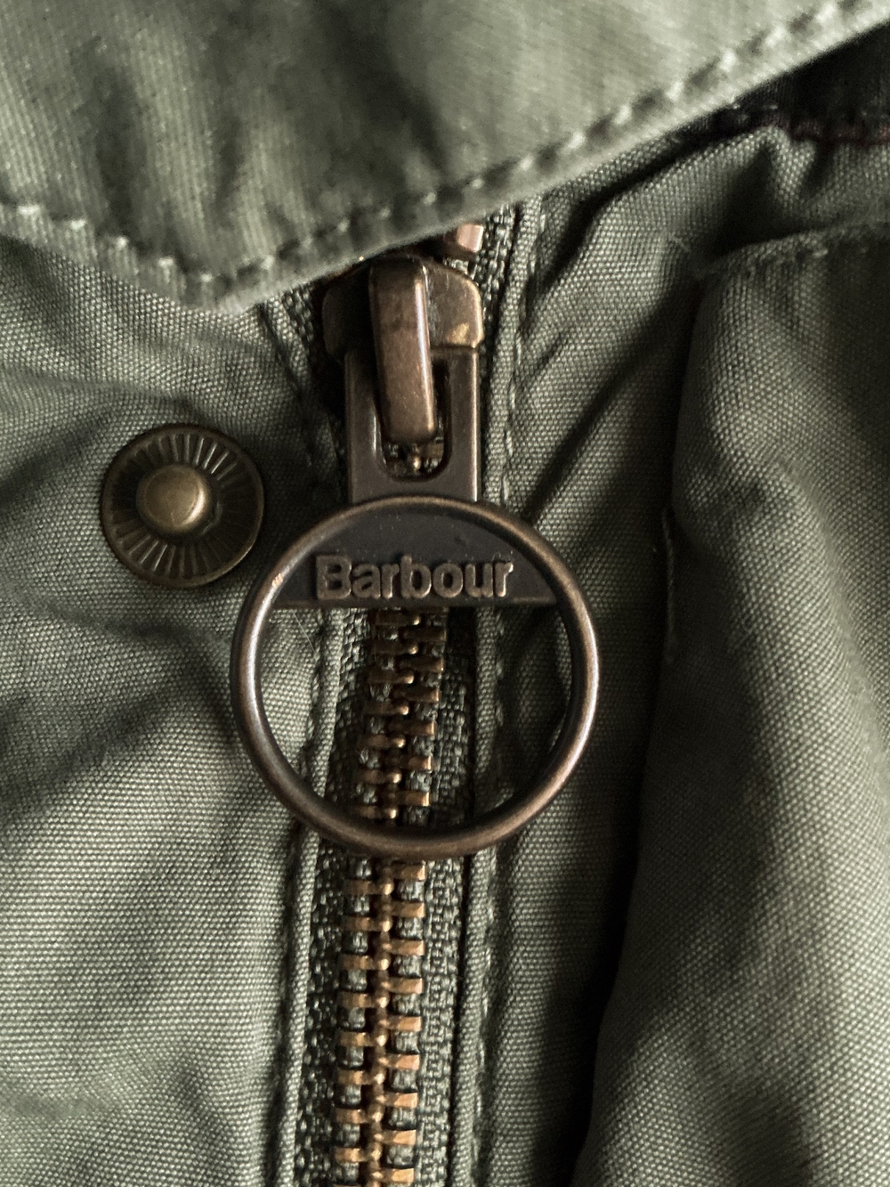 Barbour Jacket Olive Ashby Casual Cotton Field Pocket Utility Long Coat Mens Lg - Picture 5 of 16